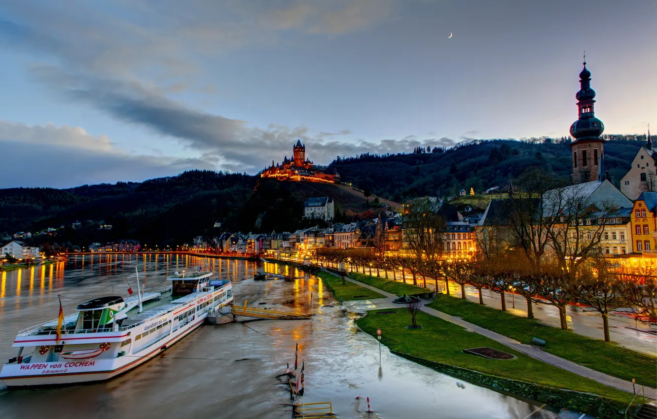 Photo wallpaper landscape, Rhine, Svetik