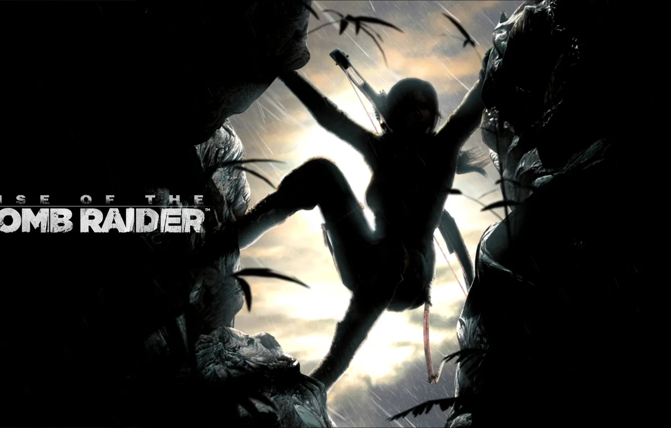 Photo wallpaper rock, dark, lara croft, Rise of the Tomb Raider