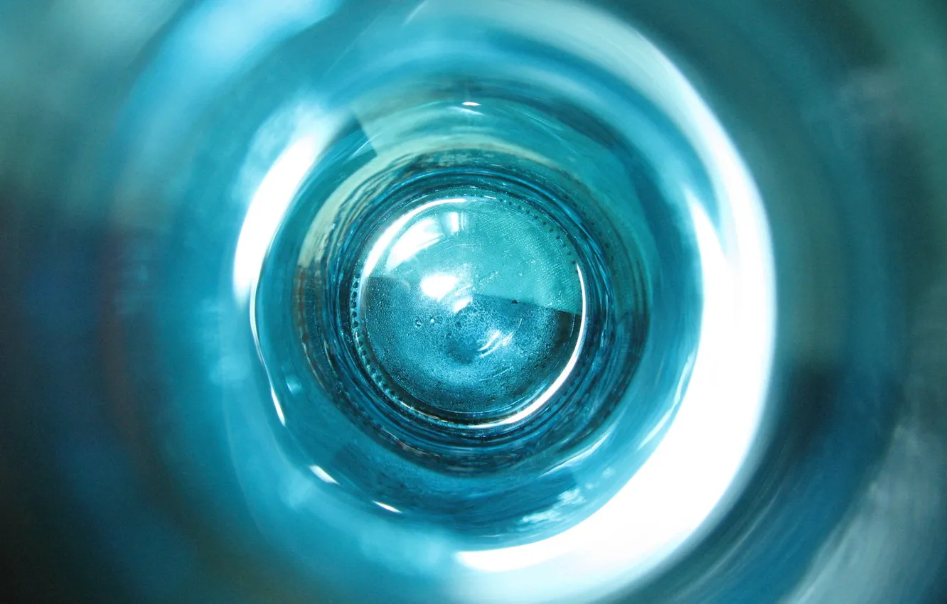 Photo wallpaper blue, bottle, the bottom
