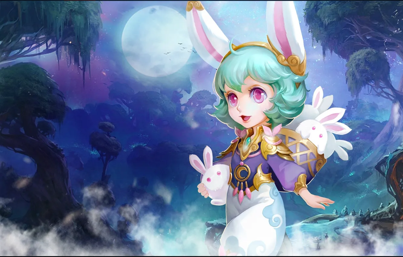 Photo wallpaper the game, fantasy, art, girl, Bunny, invent
