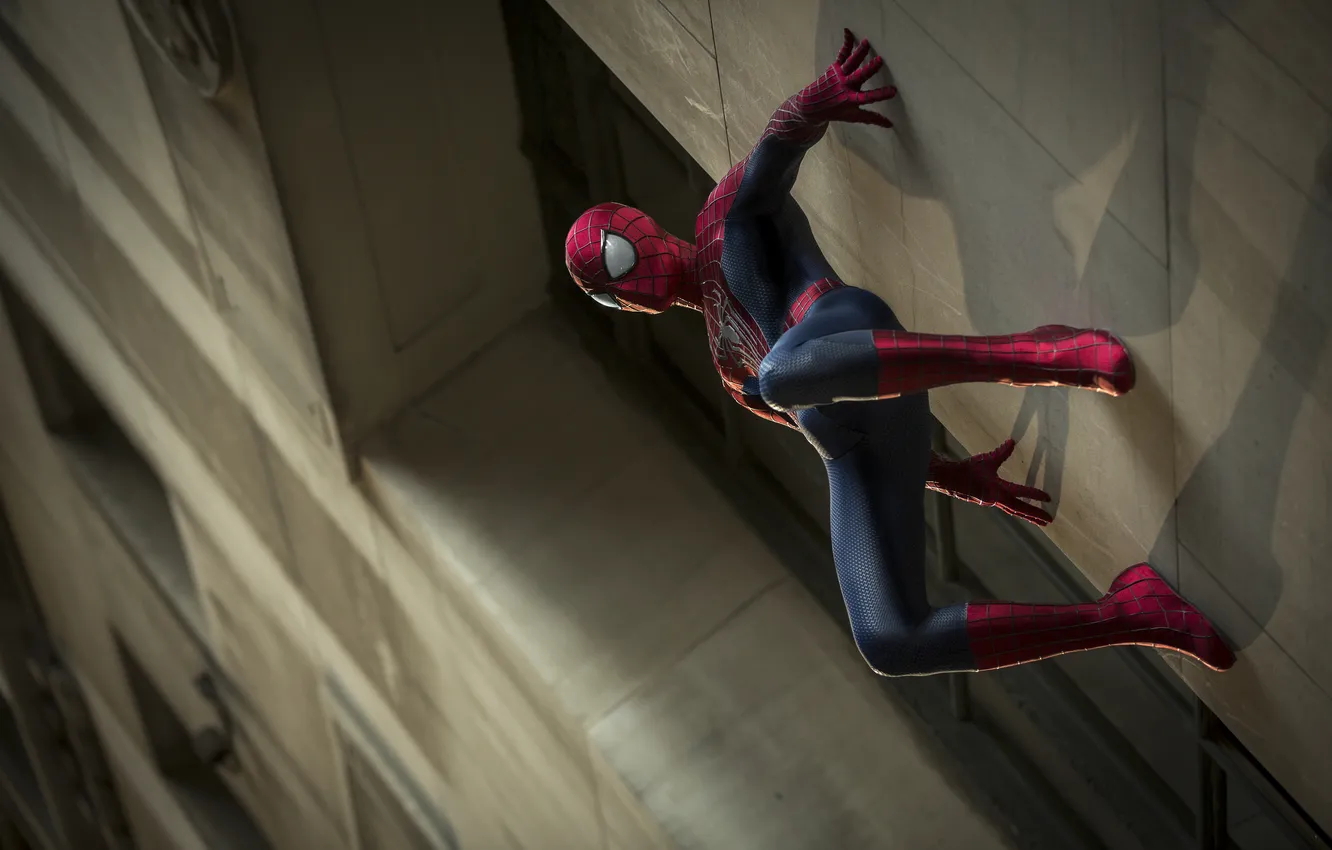 Photo wallpaper wall, building, spider, New the amazing spider-Man 2, The Amazing Spider-Man 2