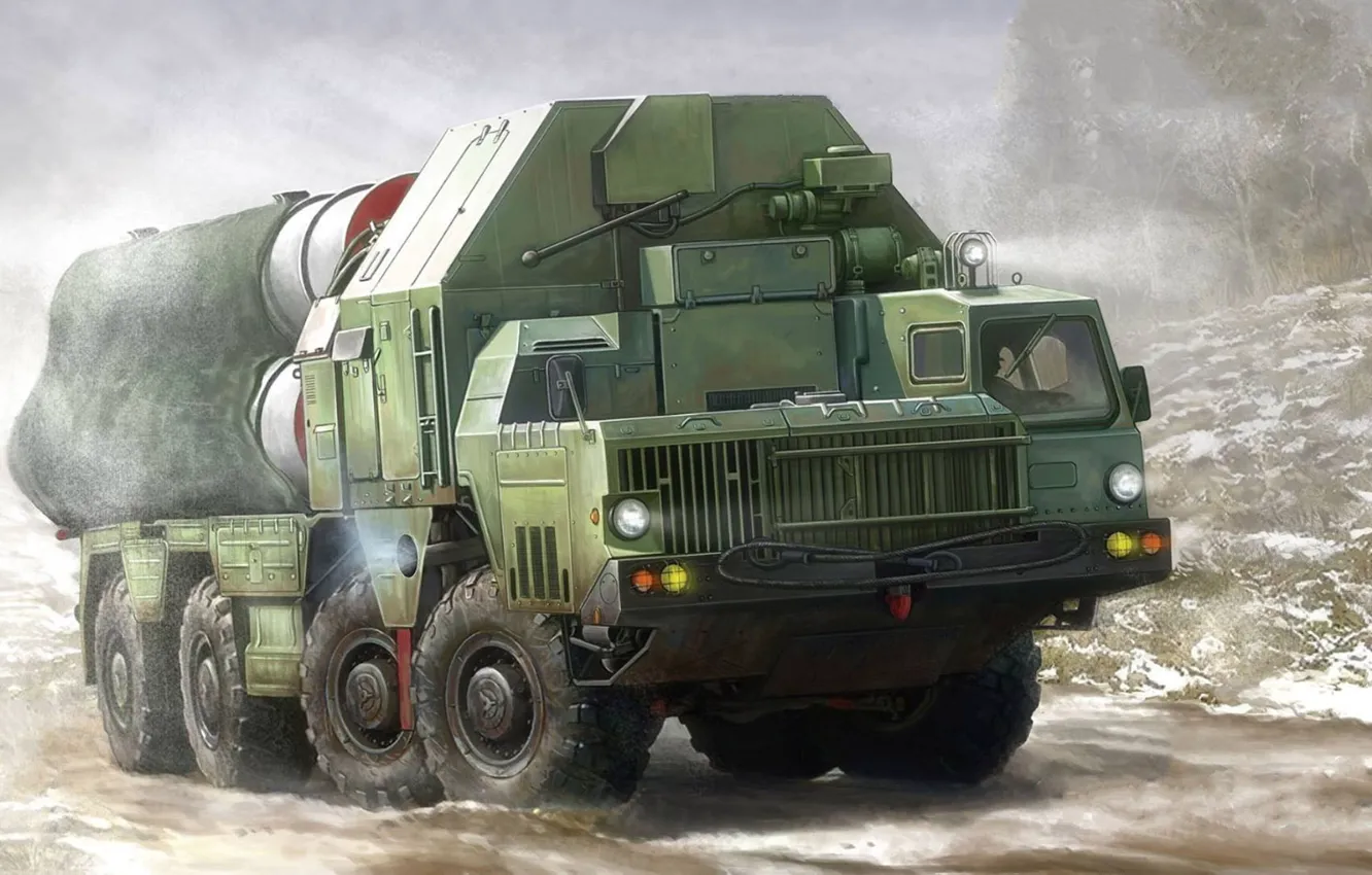 Photo wallpaper Russia, SAM, Favorite, anti-aircraft missile system, S-300, Launcher