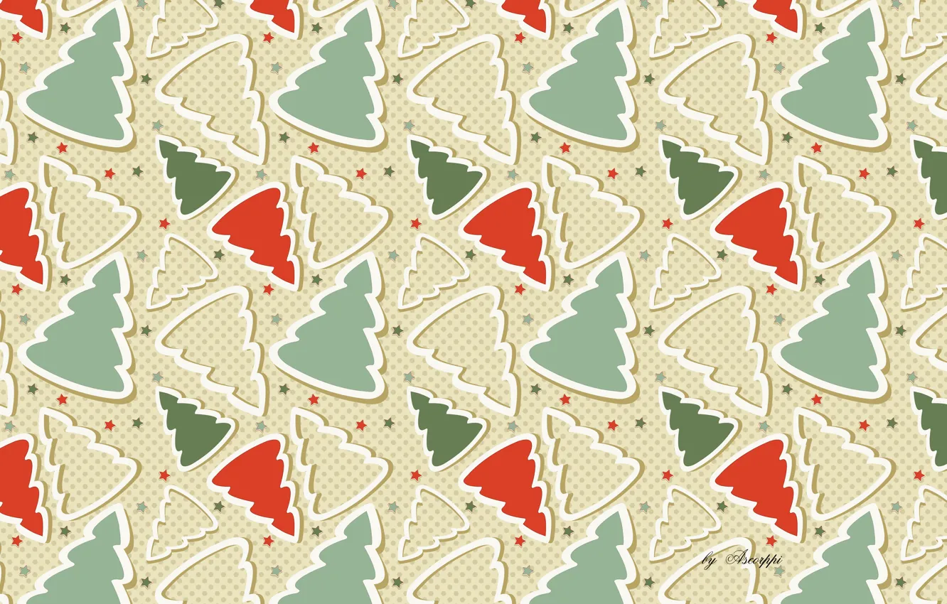 Photo wallpaper tree, new year, Christmas