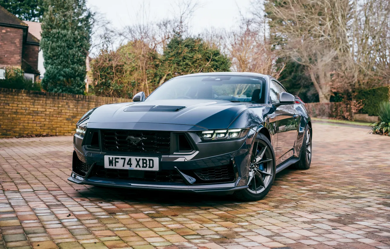 Photo wallpaper coupe, Ford, Ford Mustang, Ford, Coupe, 2025, Appearance Package, Dark Horse