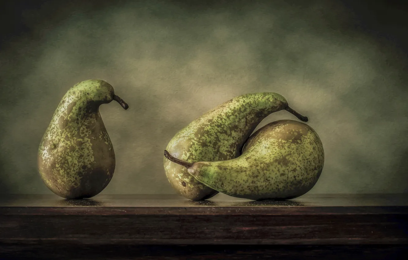 Photo wallpaper food, treatment, the plot, fruit, still life, trio, pear, retro style