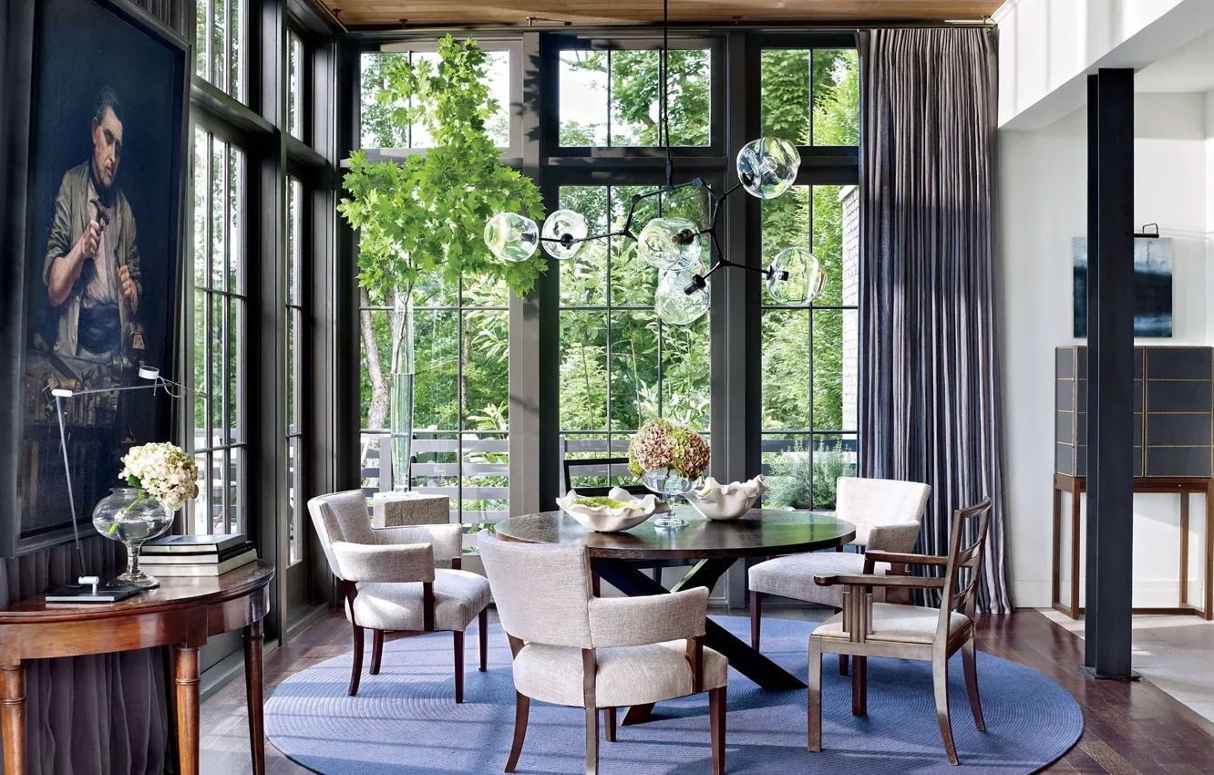 Photo wallpaper design, style, interior, dining room, Nashville, Nashville, Ray Booth's House, Ray Booth house