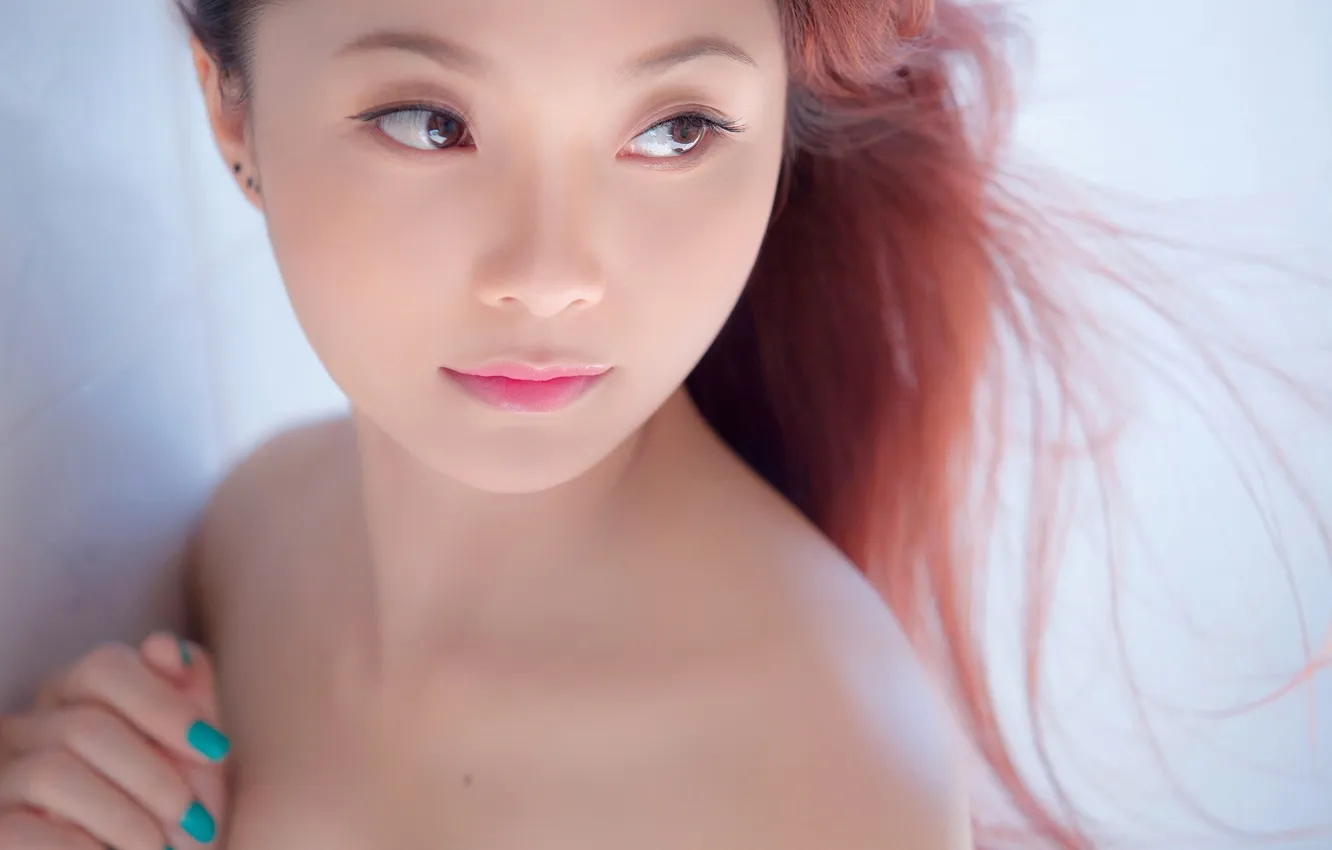 Photo wallpaper face, hair, portrait, Asian