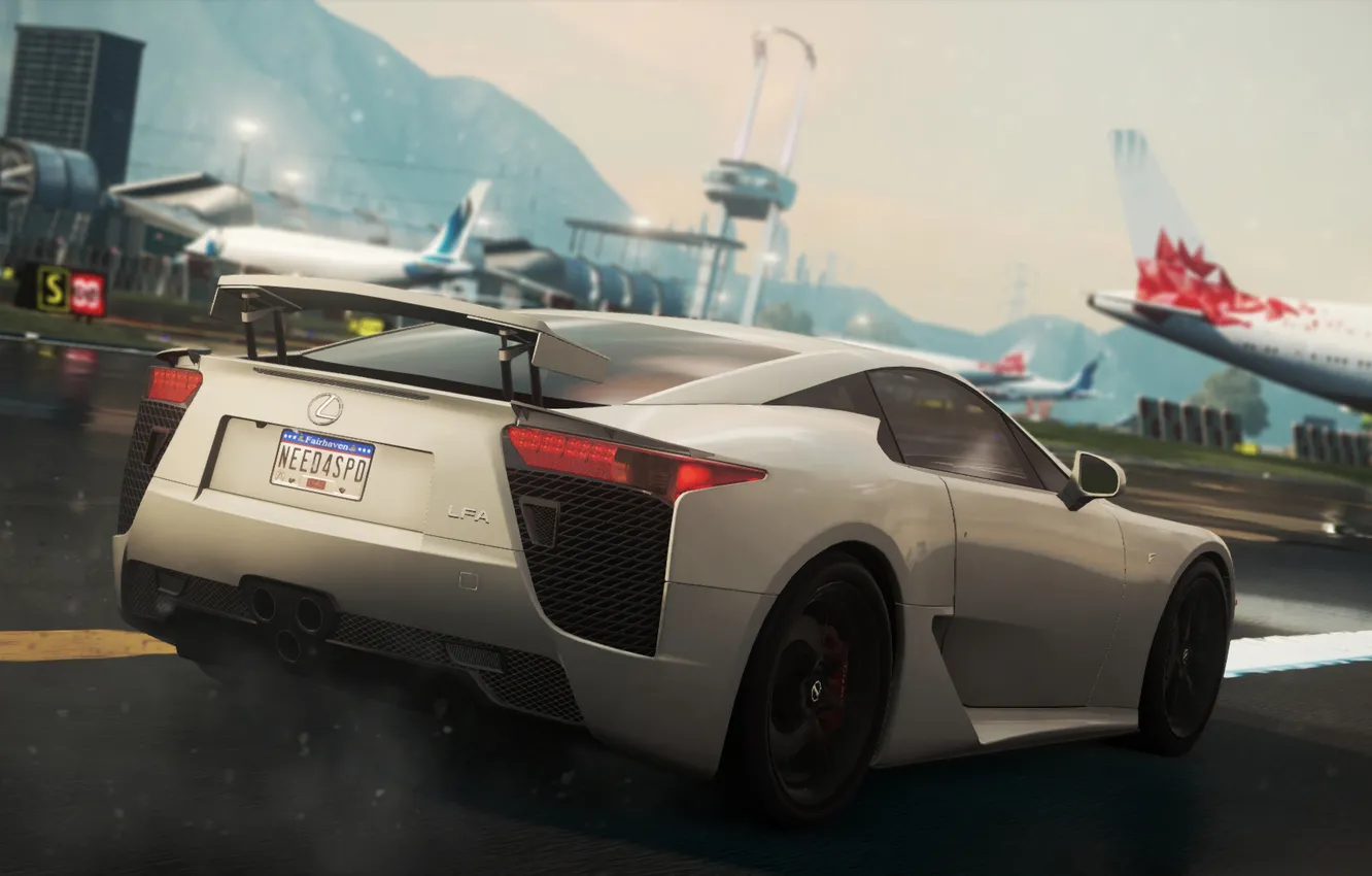 Photo wallpaper the game, race, 2012, Lexus LFA, Need for speed, Most wanted