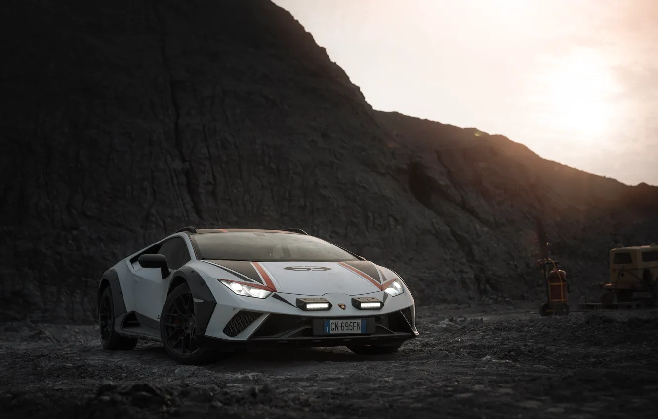 Photo wallpaper Lamborghini, supercar, off-road, Huracan, Lamborghini Huracan Sterrato