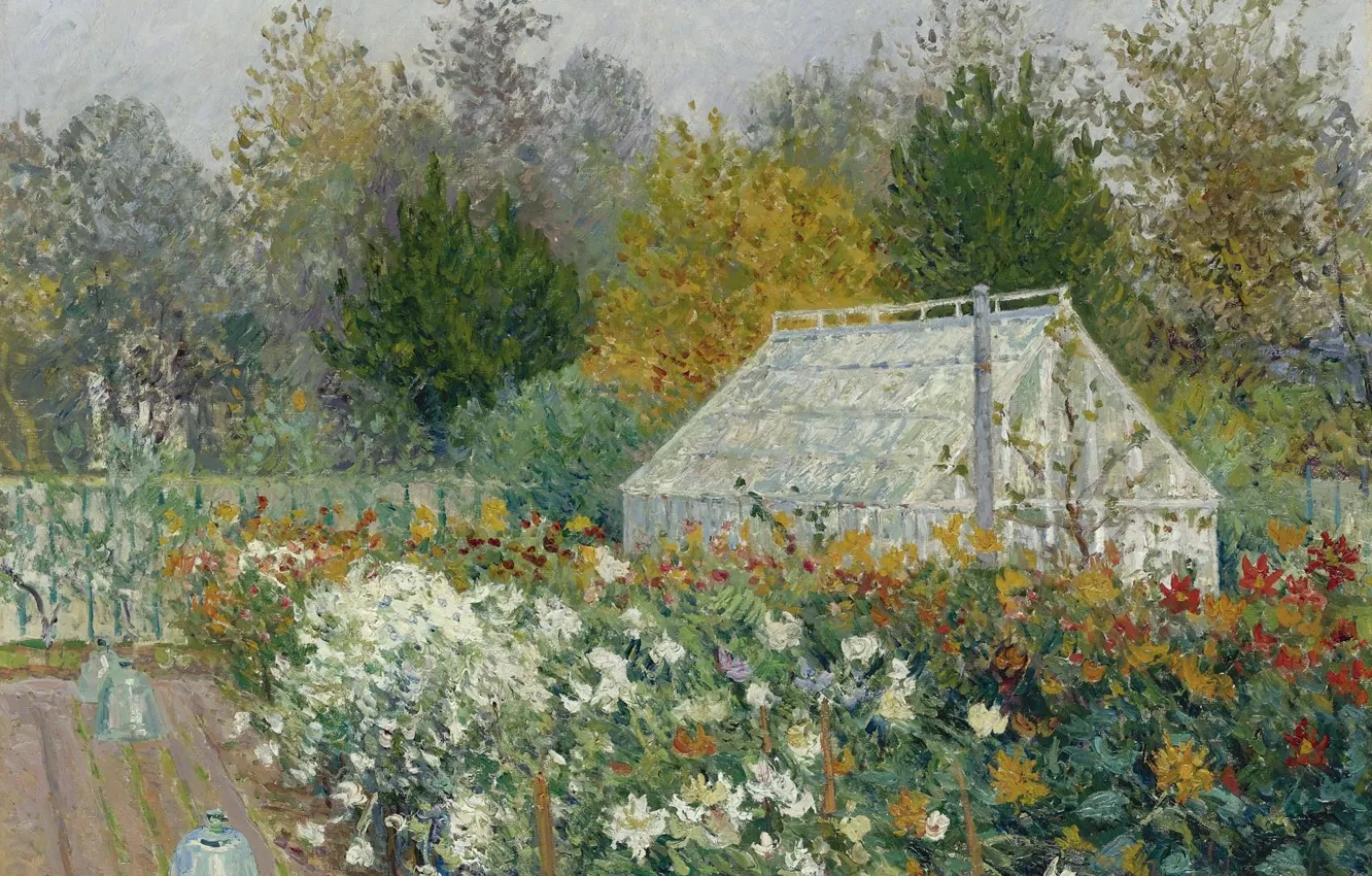 Photo wallpaper landscape, picture, 1902, Maxime Maufra, Maxim Mora, Autumn Flowers
