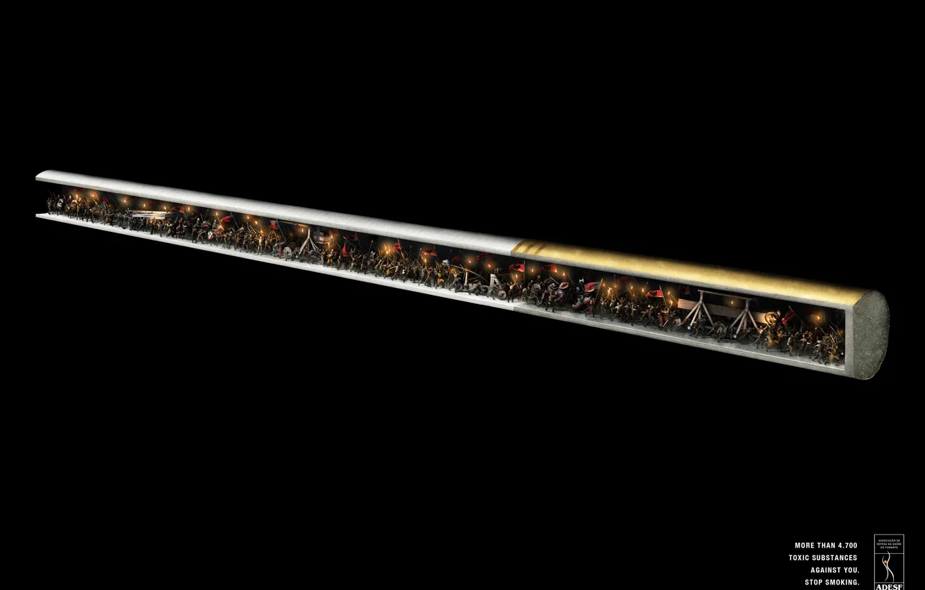 Photo wallpaper creative, art, cigarette, against Smoking, social advertising, stop smoking