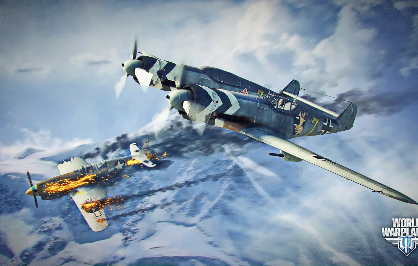 Photo wallpaper the plane, World of Warplanes, Bf.109Z, P51