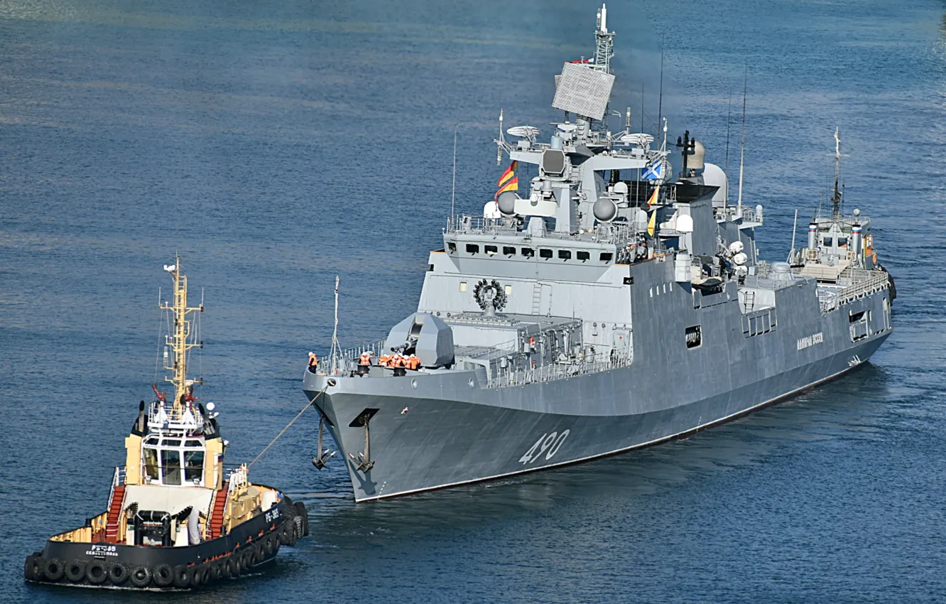 Photo wallpaper frigate, Admiral Essen, patrol