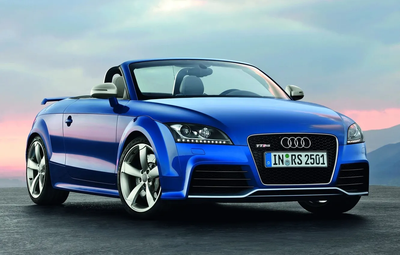 Photo wallpaper car, machine, the sky, cars, blue, Audi TT RS