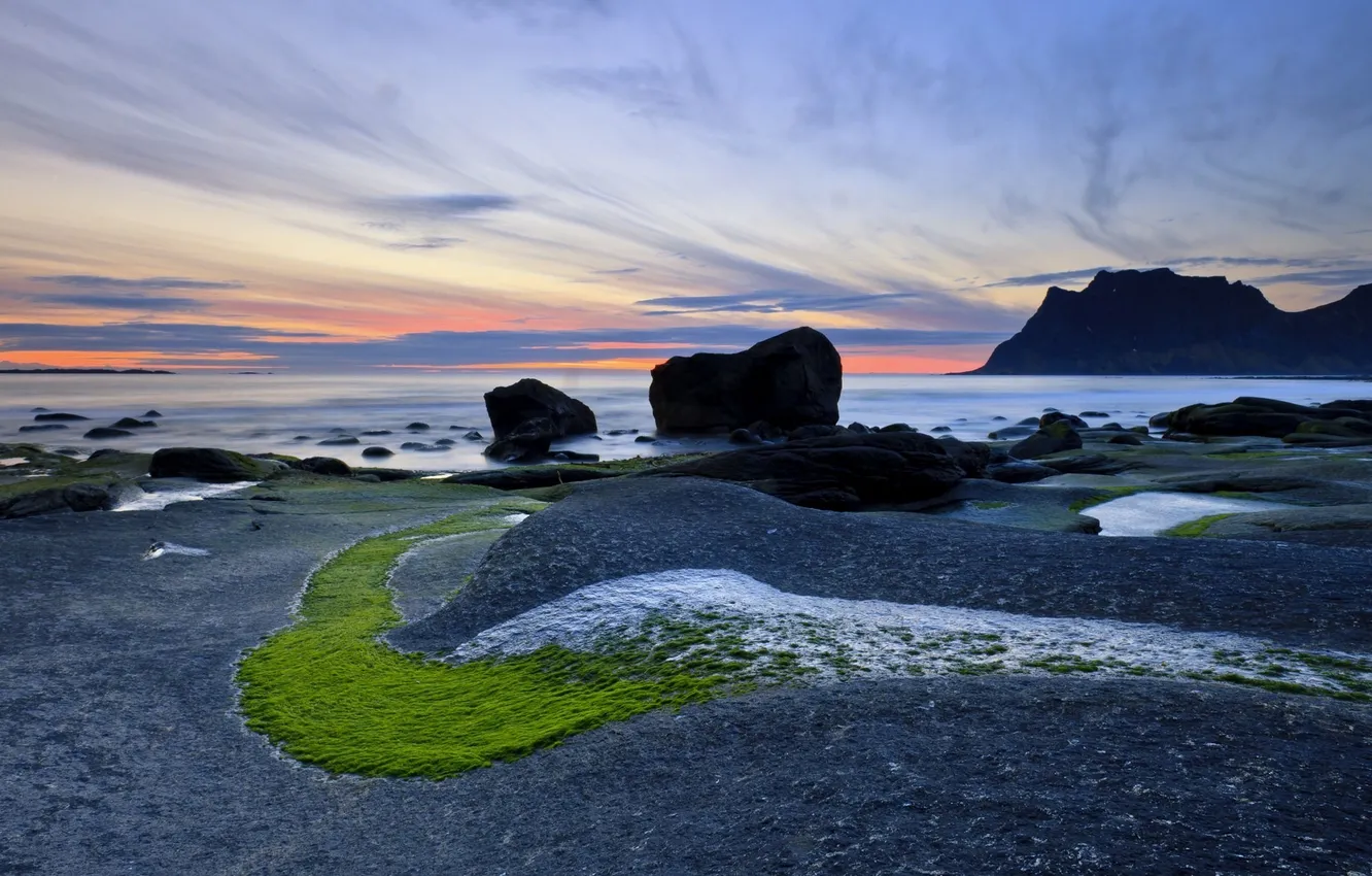 Photo wallpaper the sky, water, landscape, shore
