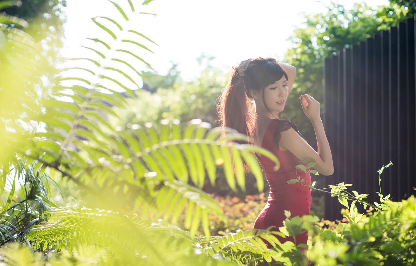 Photo wallpaper summer, girl, face, dress