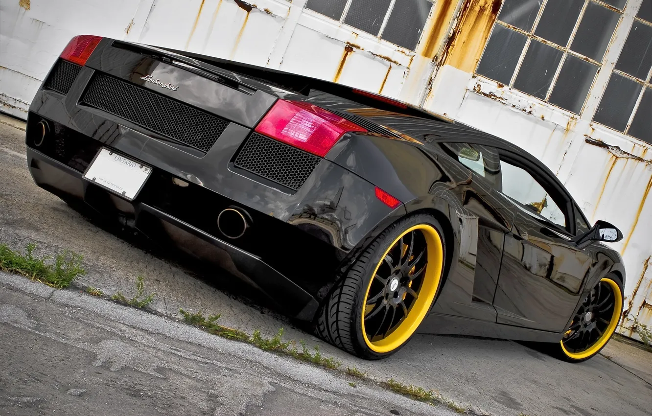 Photo wallpaper Lamborghini, Gallardo, black