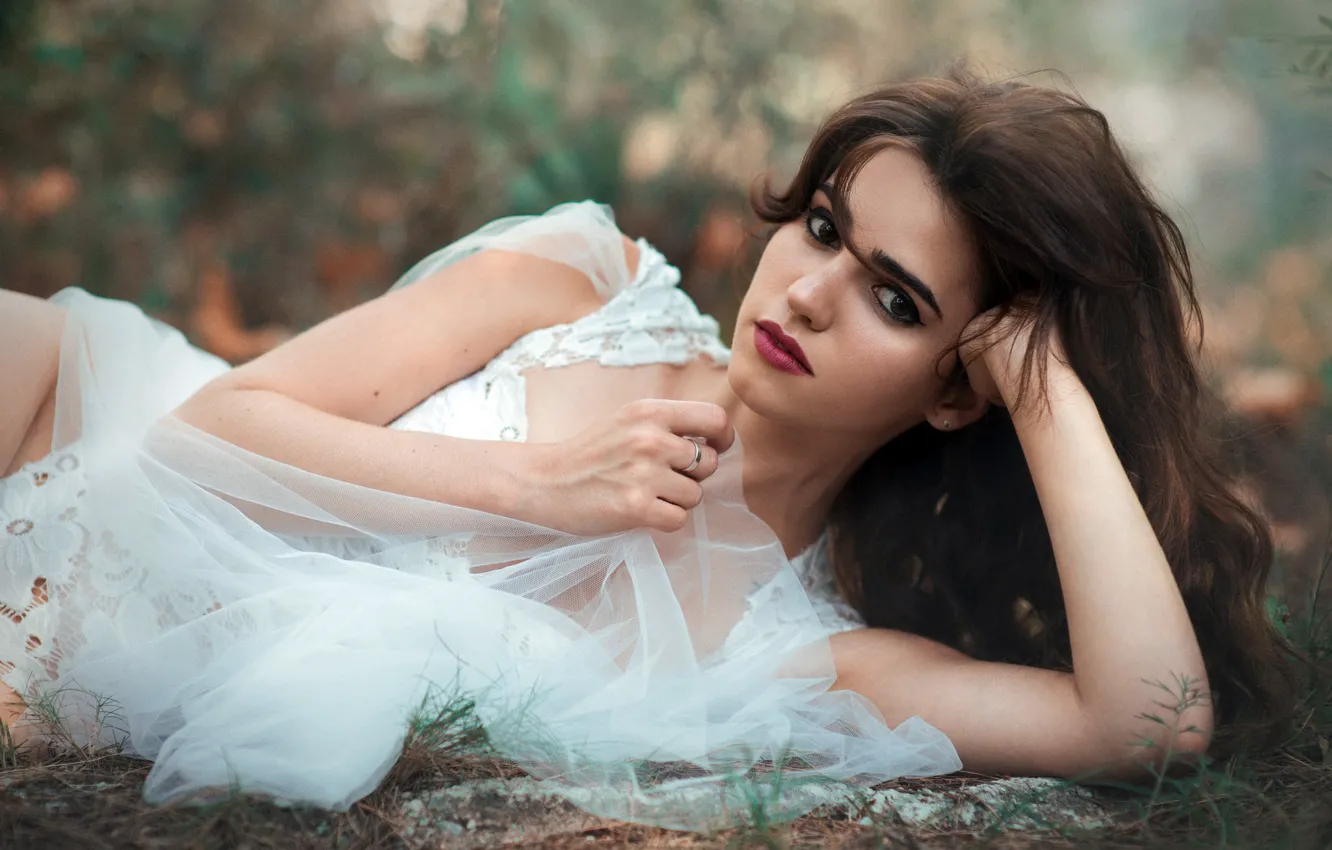 Photo wallpaper girl, portrait, Carmen E. Morales