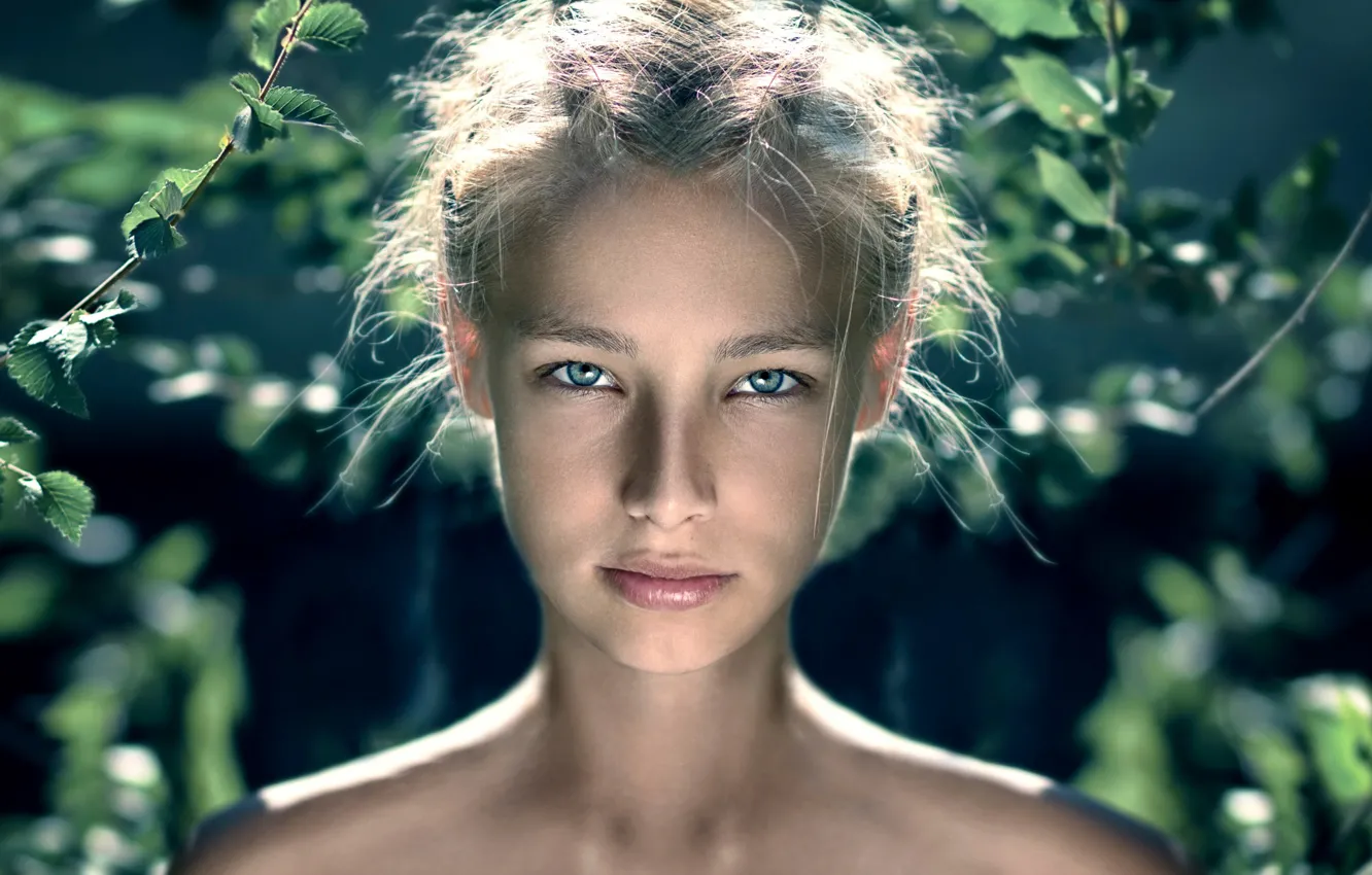 Photo wallpaper look, portrait, girl, the beauty, Innocence