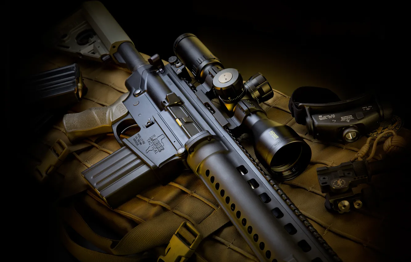 Photo wallpaper assault rifle, Larue Tactical, otica