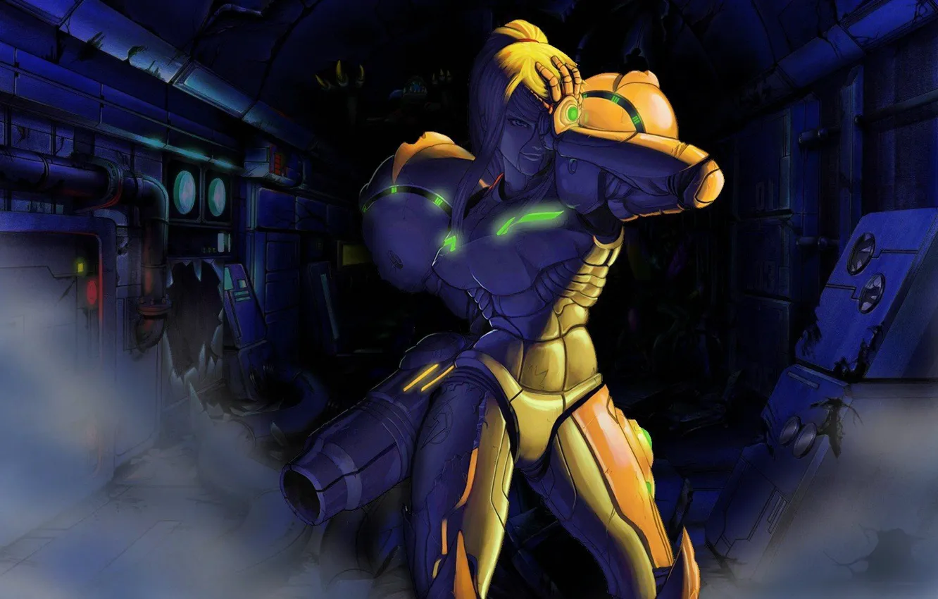 Photo wallpaper girl, figure, art, Samus Aran, Metroid, Samus, Samus Aran, Aran