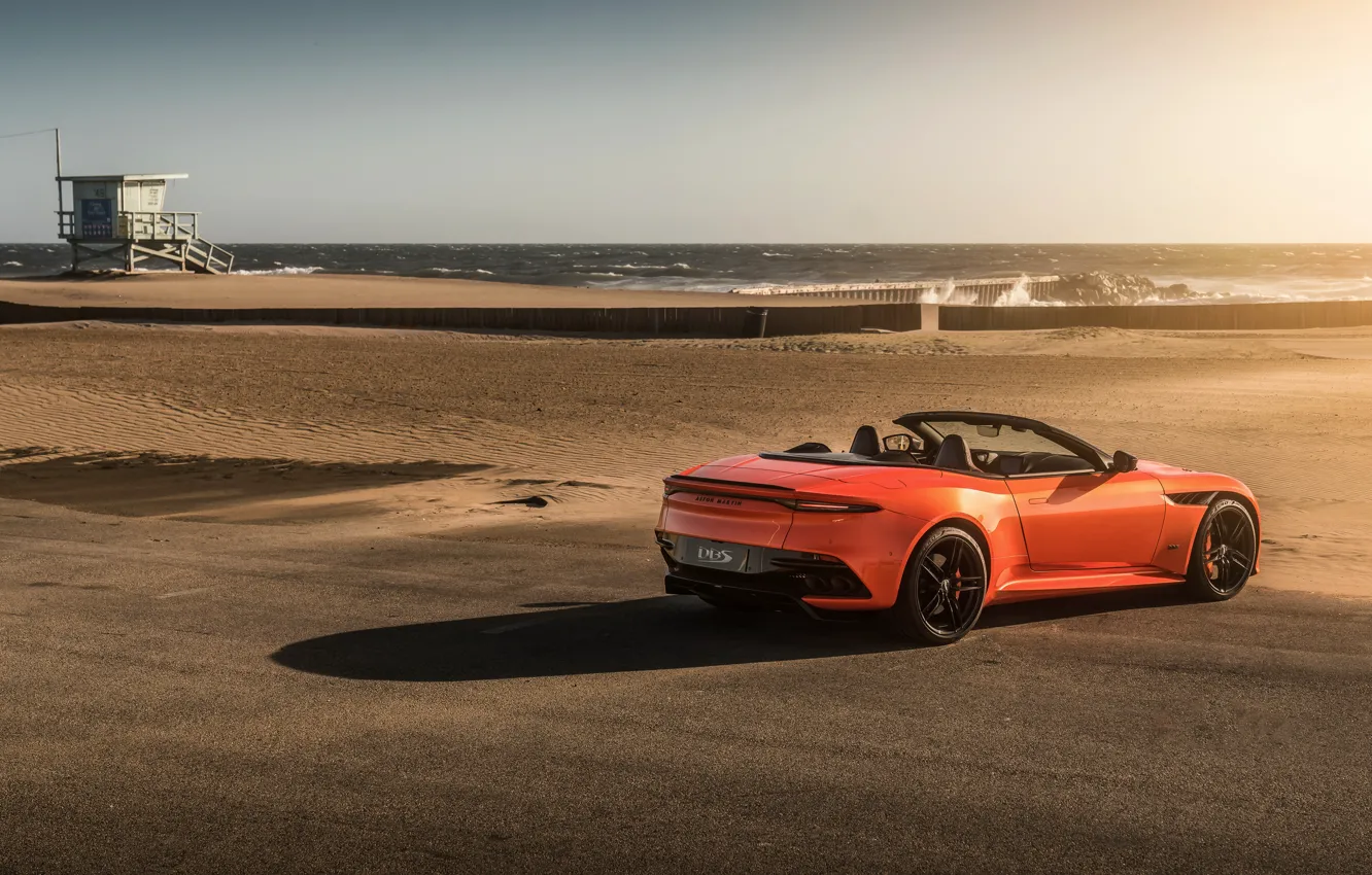 Photo wallpaper Aston Martin, coast, DBS, Superleggera, convertible, Volante, 2019, 5.2 L.