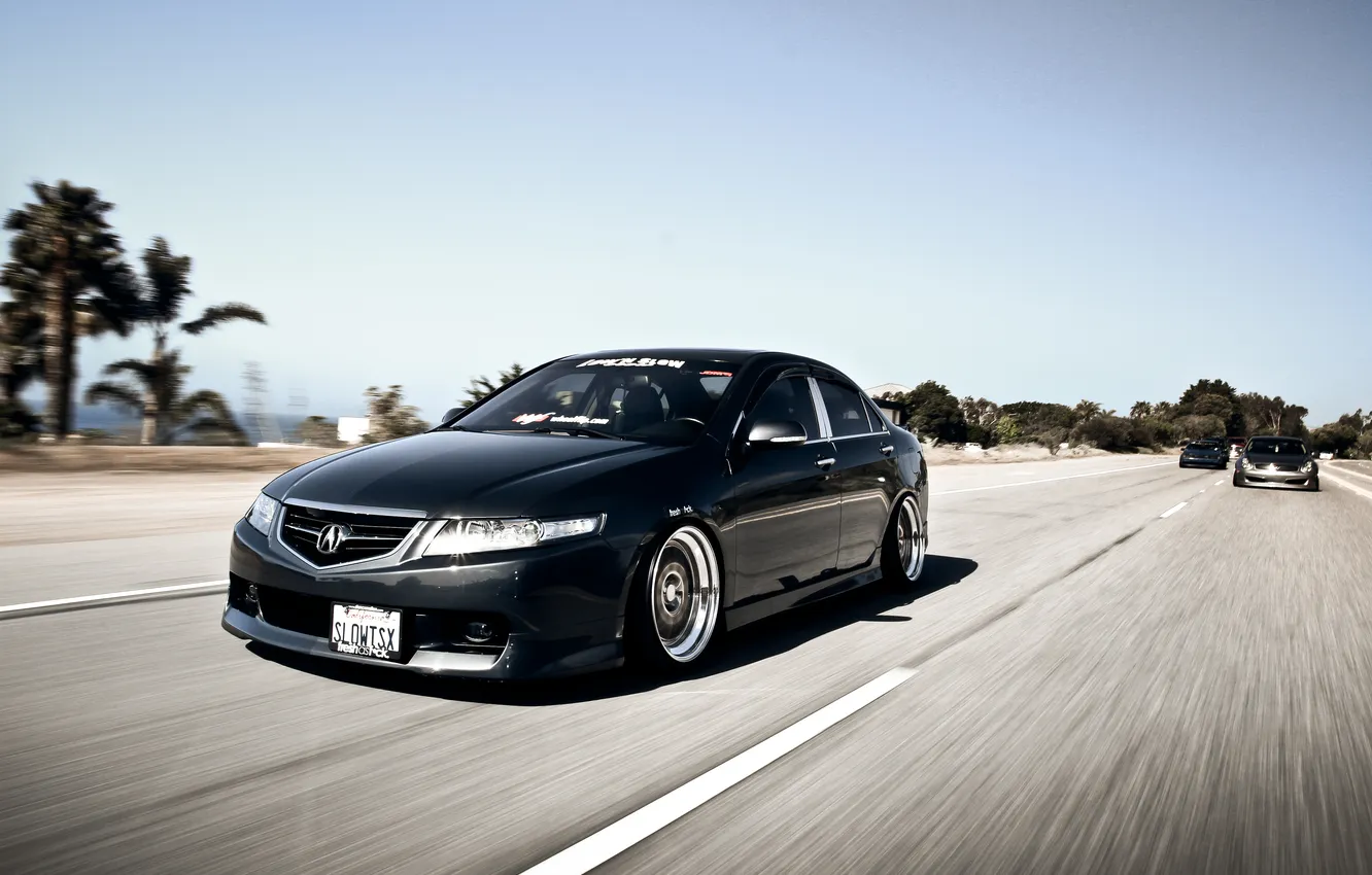 Photo wallpaper black, speed, highway, Infiniti, black, infiniti, G-Series, Acura