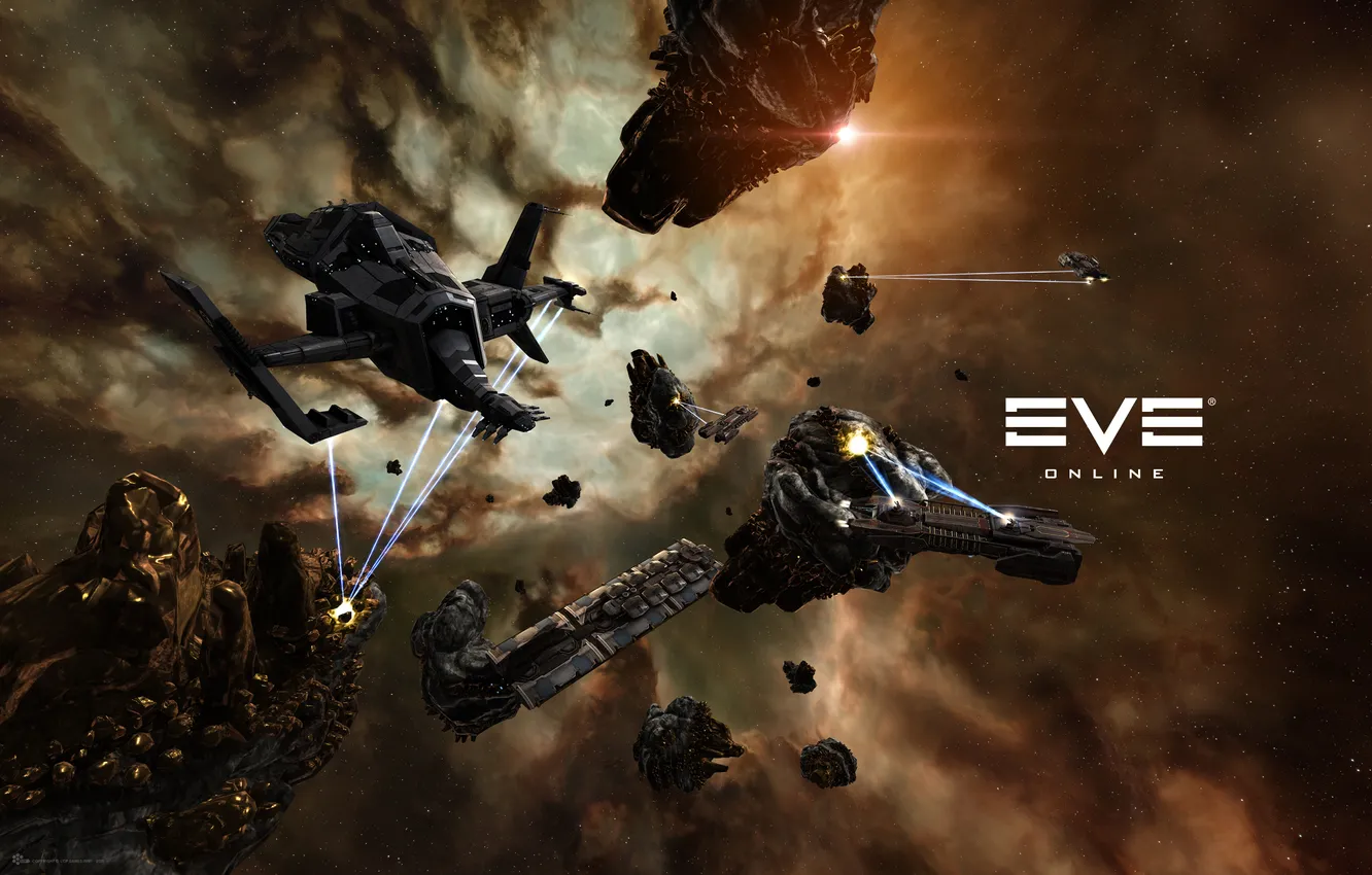 Photo wallpaper eve online, ships, Mining