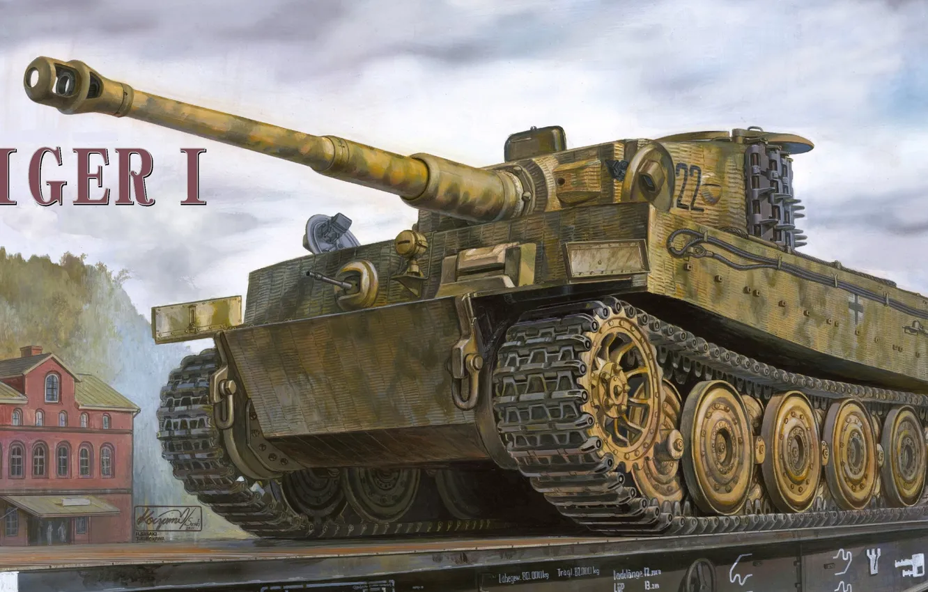 Photo wallpaper Tiger, tank, Tiger, heavy tank