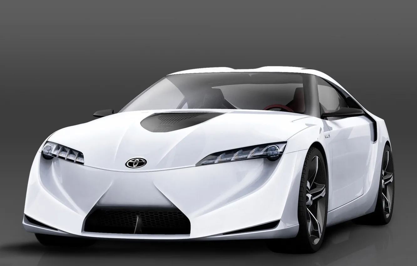 Photo wallpaper car, white, Toyota, fon