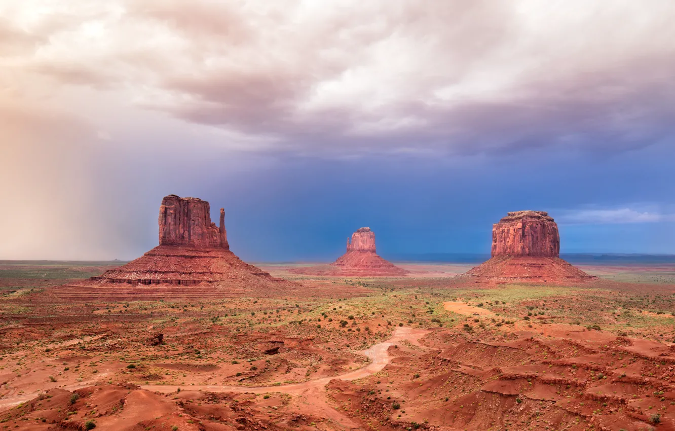 Photo wallpaper AZ, USA, valley monuments, Dolina monuments
