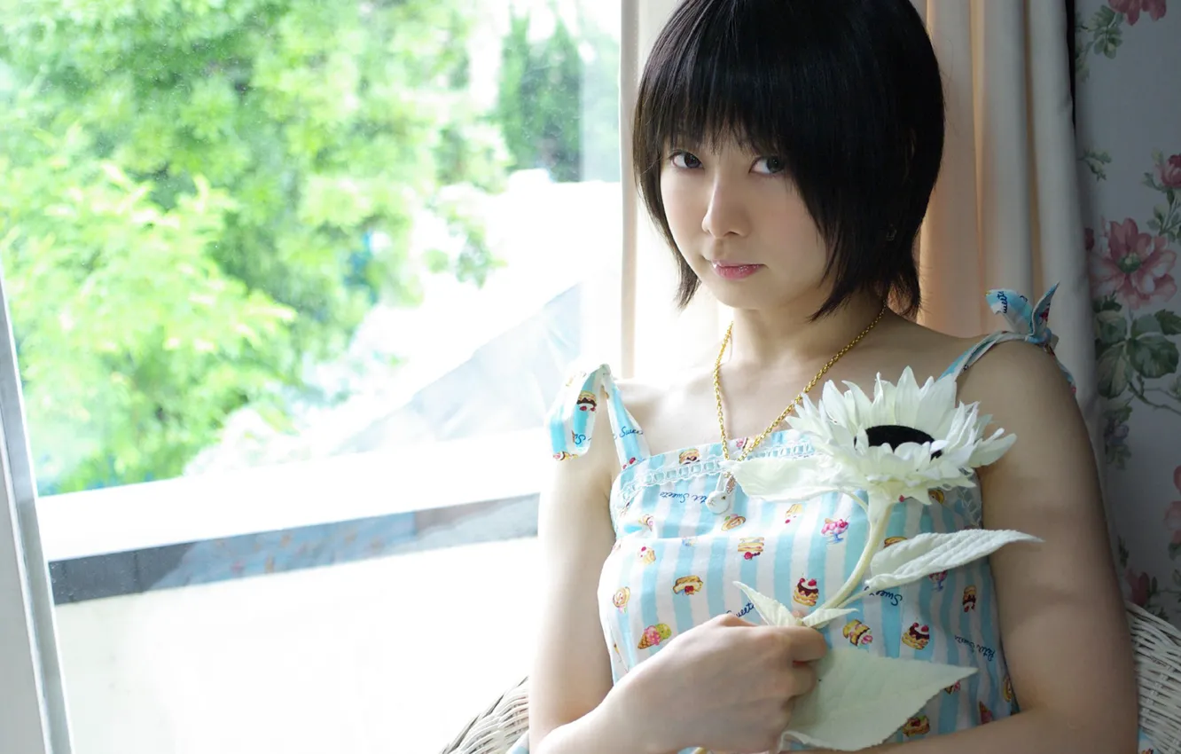 Photo wallpaper girl, eyes, model, cosplay, asian, cute, japanese, Iiniku Ushijima