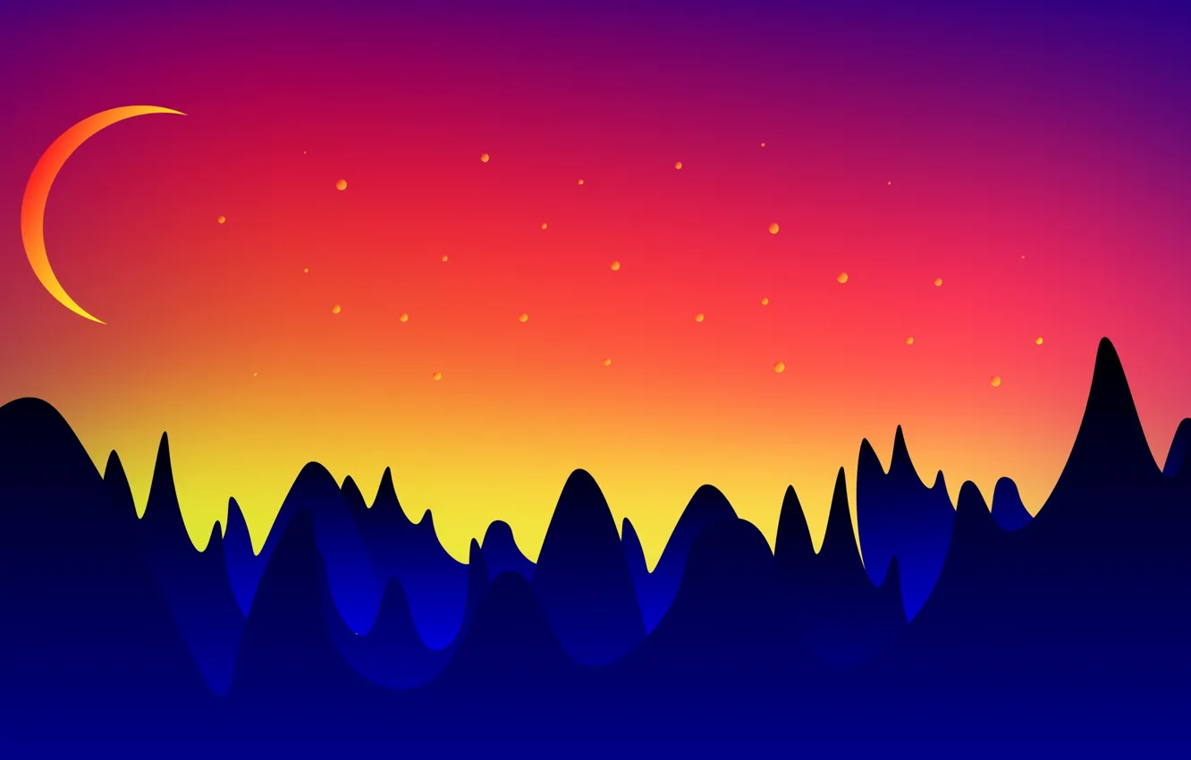 Photo wallpaper landscape, nature, a month