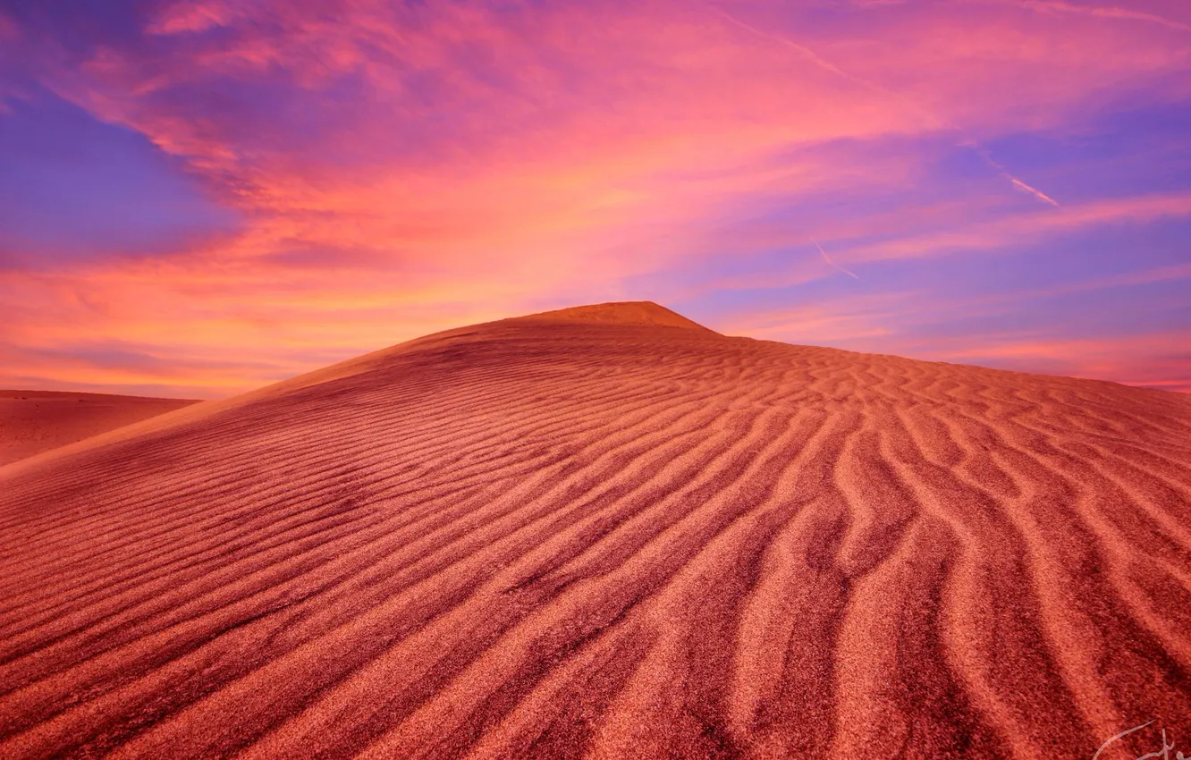 Photo wallpaper sand, nature, dawn, desert