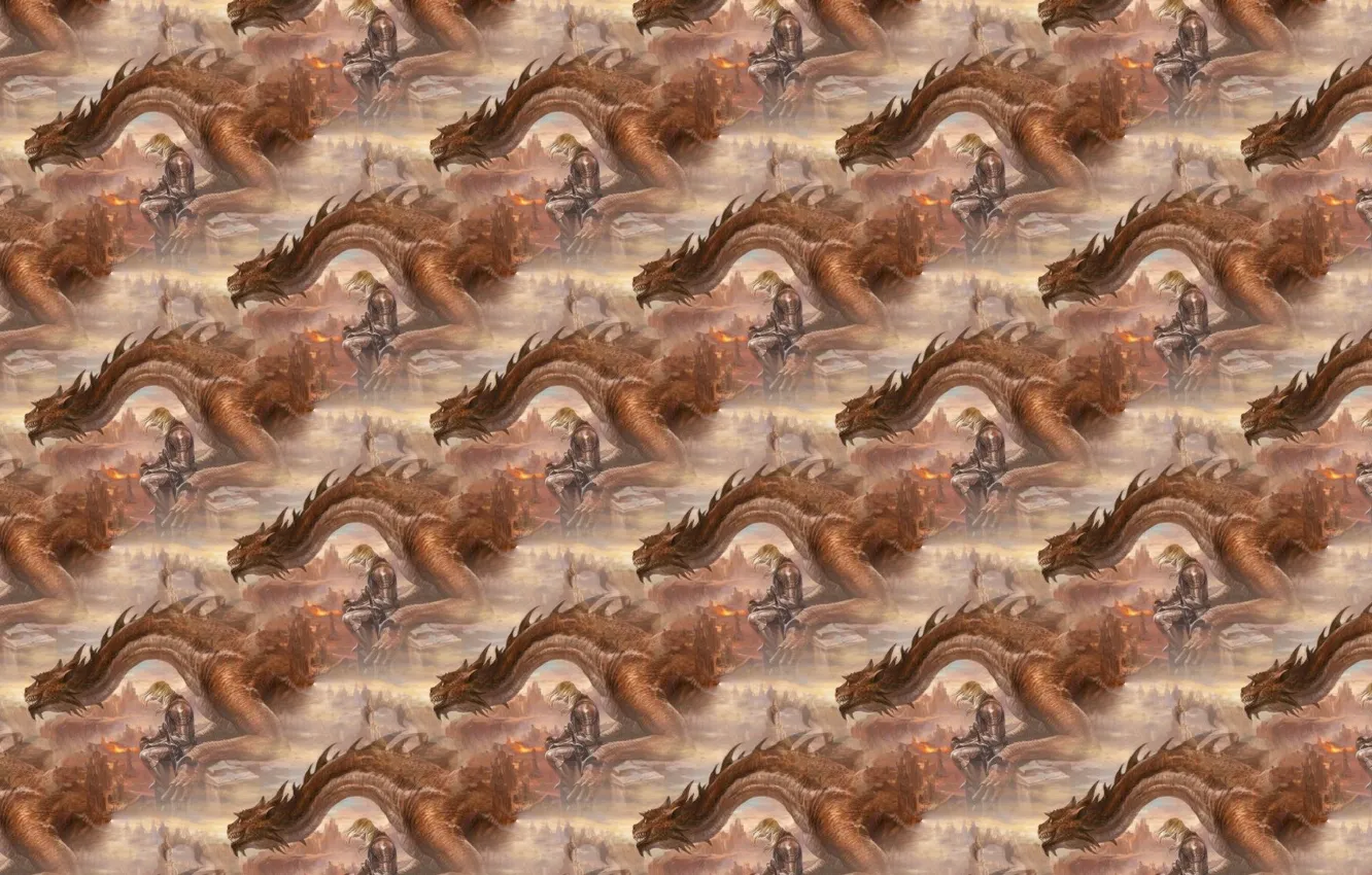 Photo wallpaper fantasy, background, dragon, texture, rider