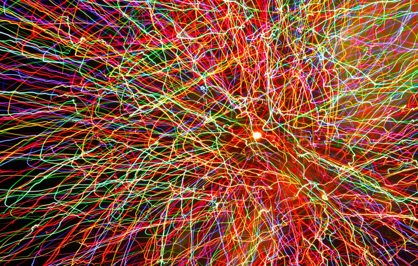 Photo wallpaper light, line, paint, track, chaos