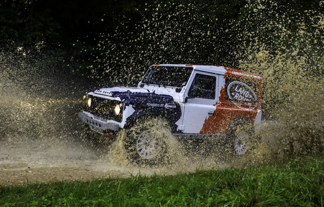 Photo wallpaper squirt, Land Rover, Defender, 2013, 2014, Challenge, Bowler