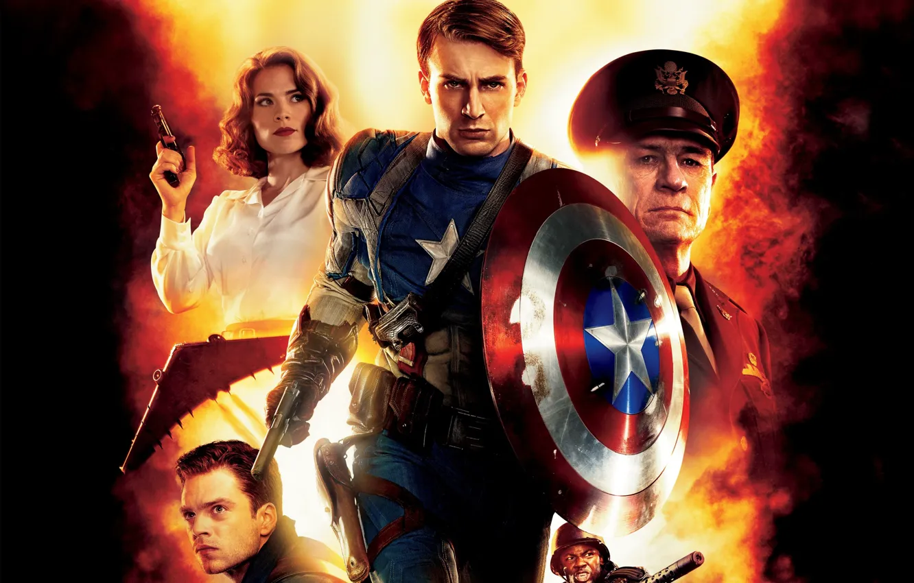Photo wallpaper weapons, costume, shield, comic, Captain America, Chris Evans, The first avenger, Chris Evans