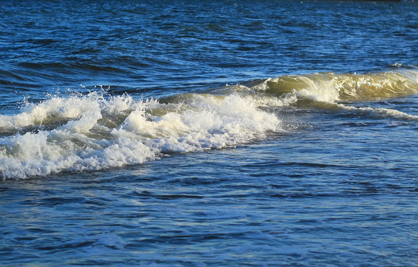 Photo wallpaper waves, sea, ocean, water