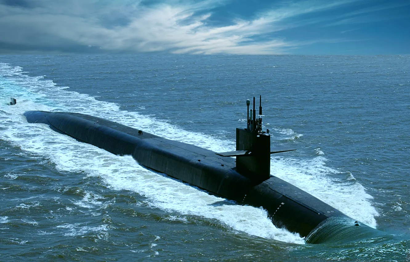 Photo wallpaper submarine, atomic, USS Florida