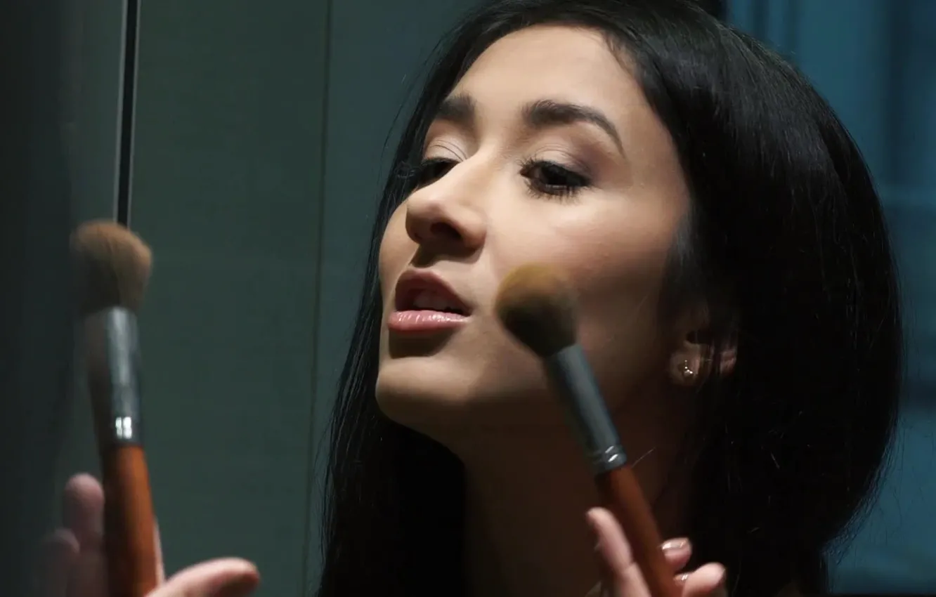 Photo wallpaper girl, sexy, eyes, smile, beautiful, figure, model, pretty