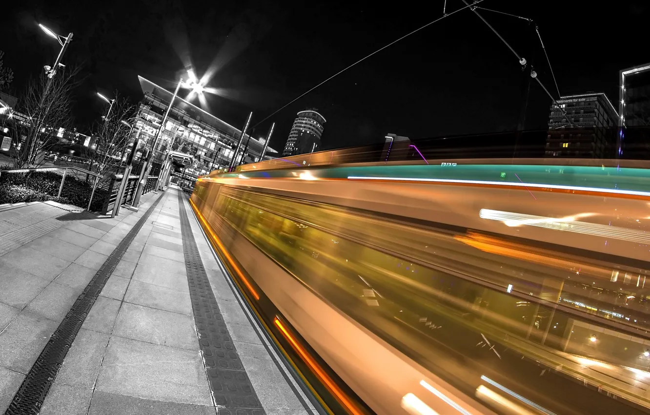 Photo wallpaper night, the city, street