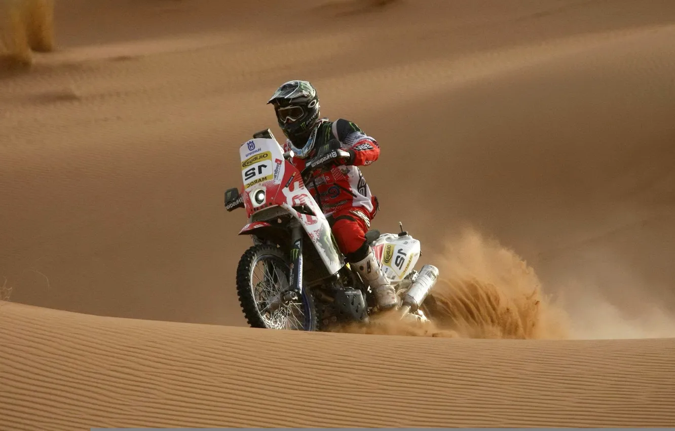 Photo wallpaper sand, sport, motorcycle, race