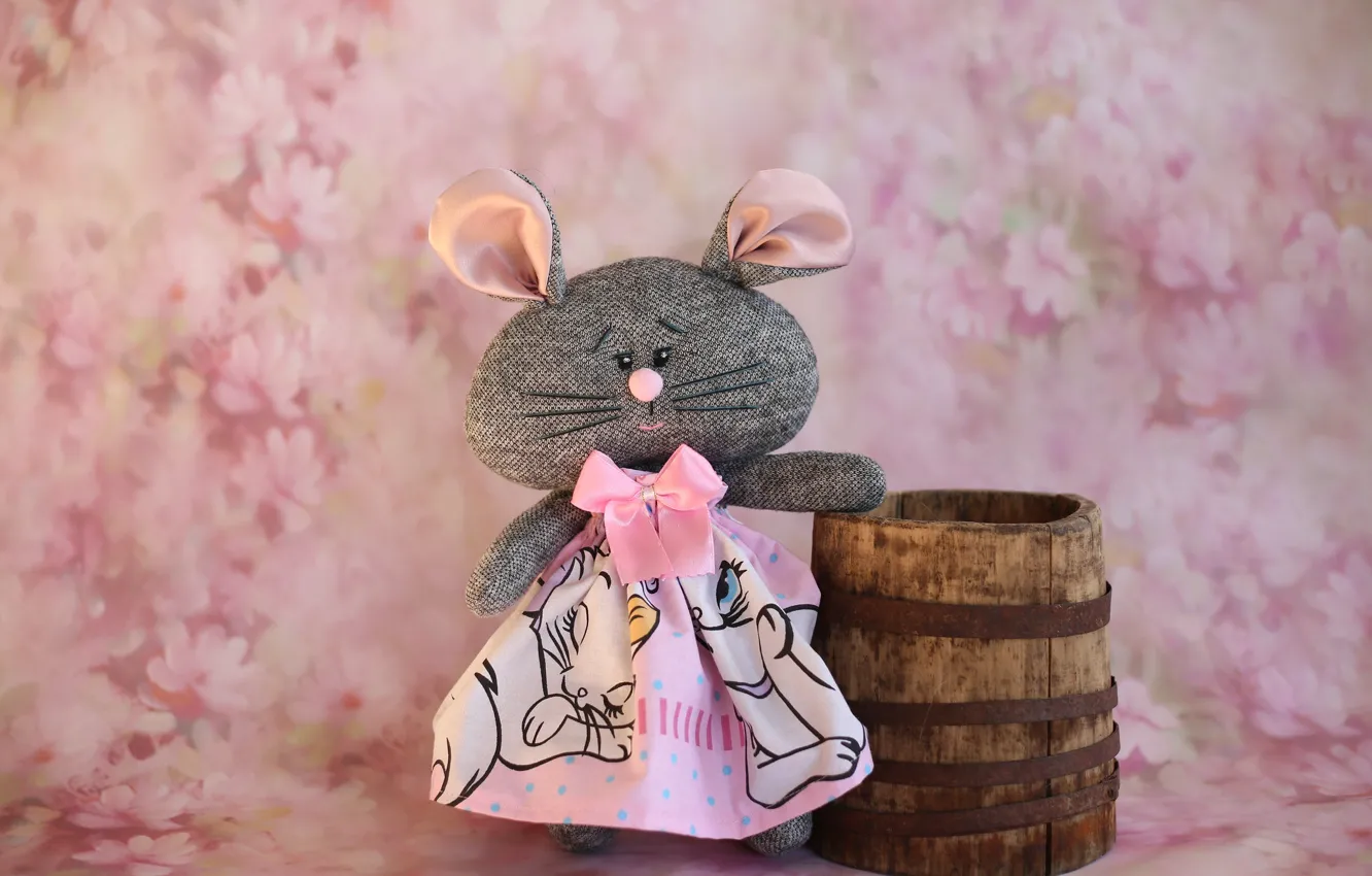 Photo wallpaper toy, mouse, needlework