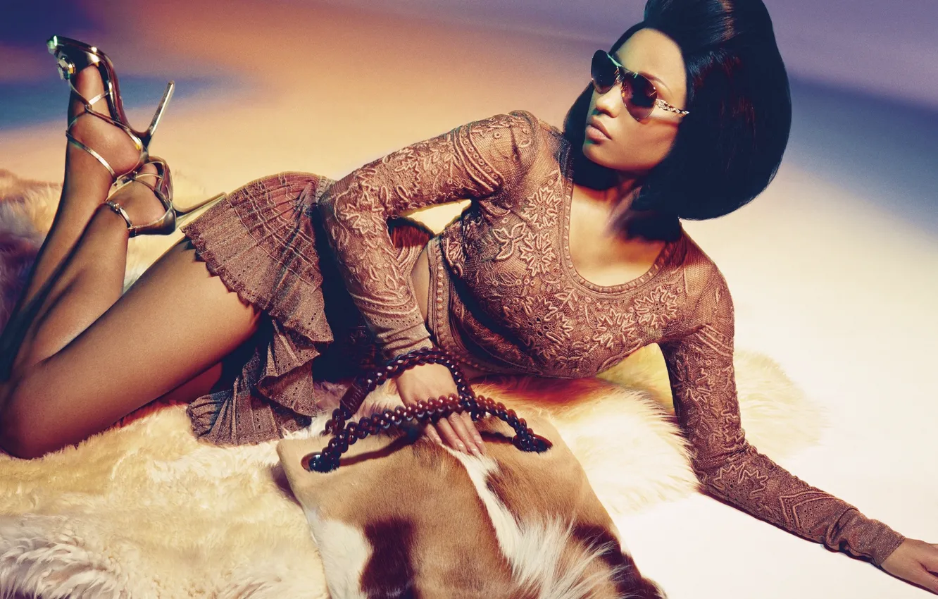 Photo wallpaper pose, brunette, singer, Nicki Minaj