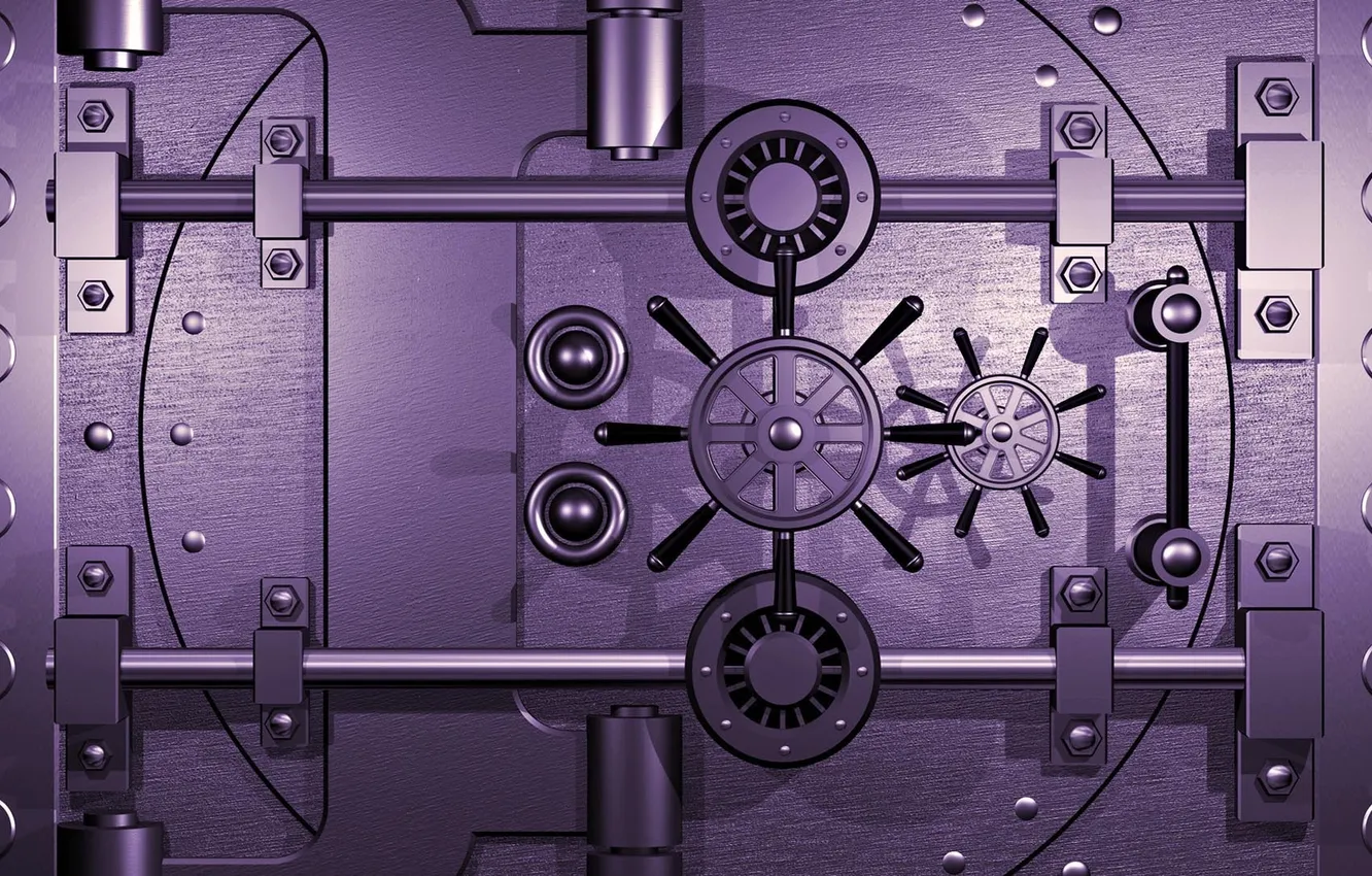Photo wallpaper metal, castle, the door, safety Deposit box, art, reliability