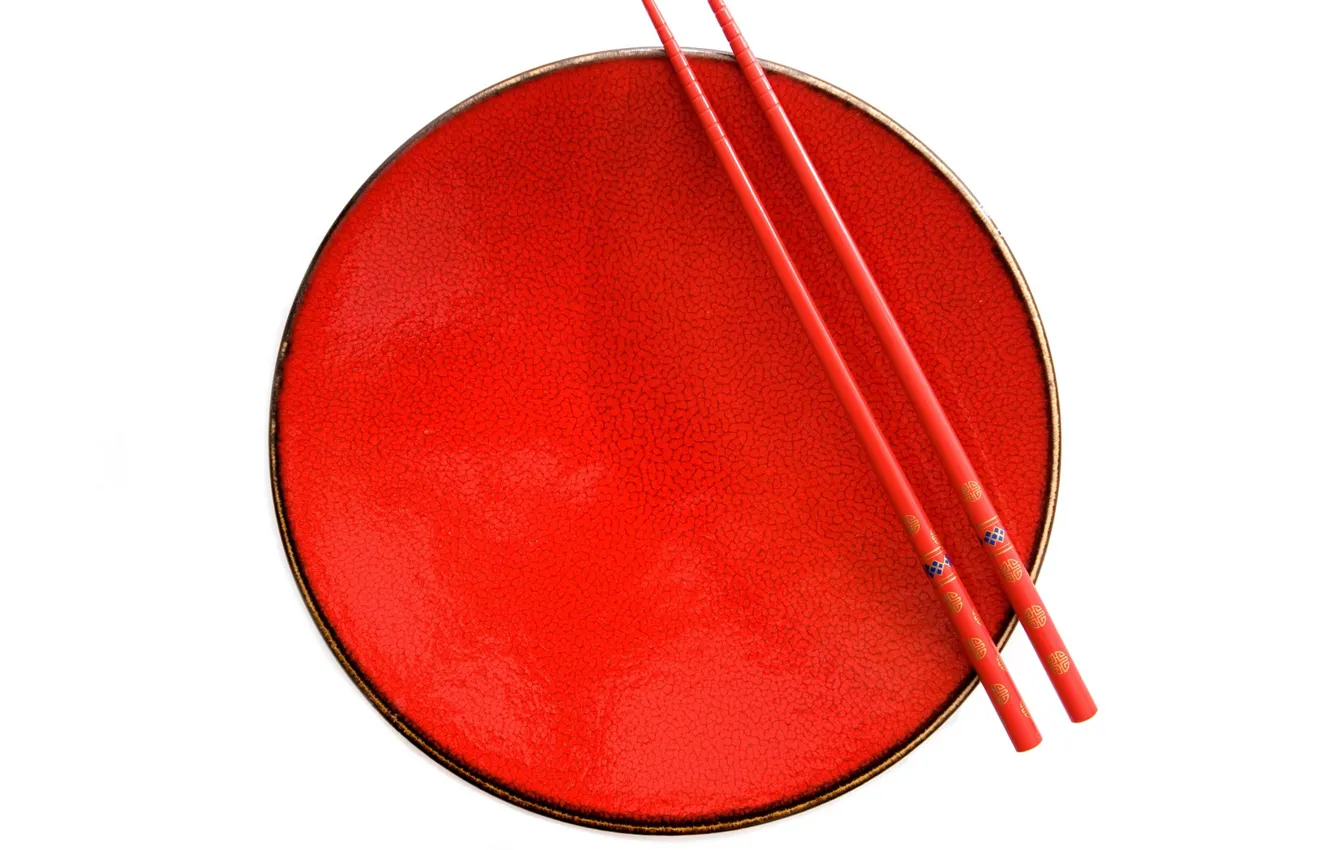 Photo wallpaper red, Dishware, Chopsticks