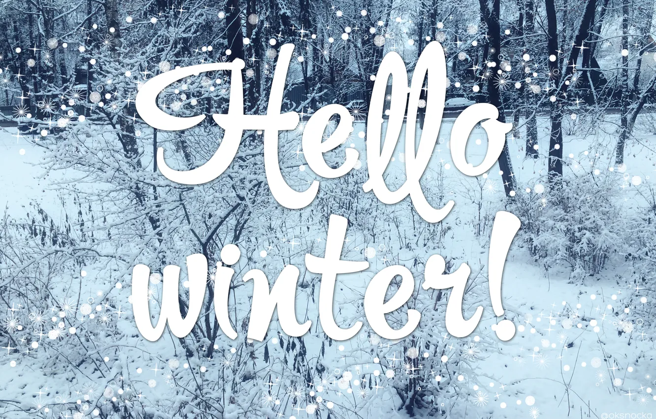 Photo wallpaper winter, Hello winter, Hello winter