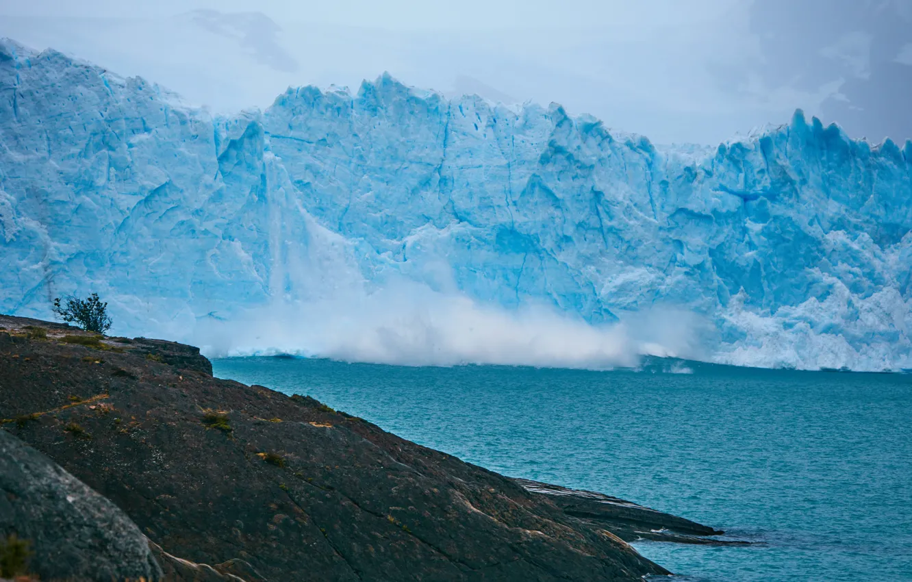 Photo wallpaper ice, ocean, cold, Ice Mountain