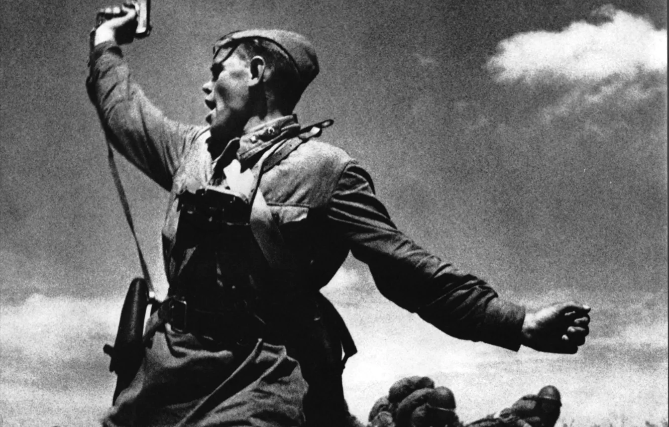 Photo wallpaper joy, face, victory, hero, soldiers, USSR, Soviet soldiers